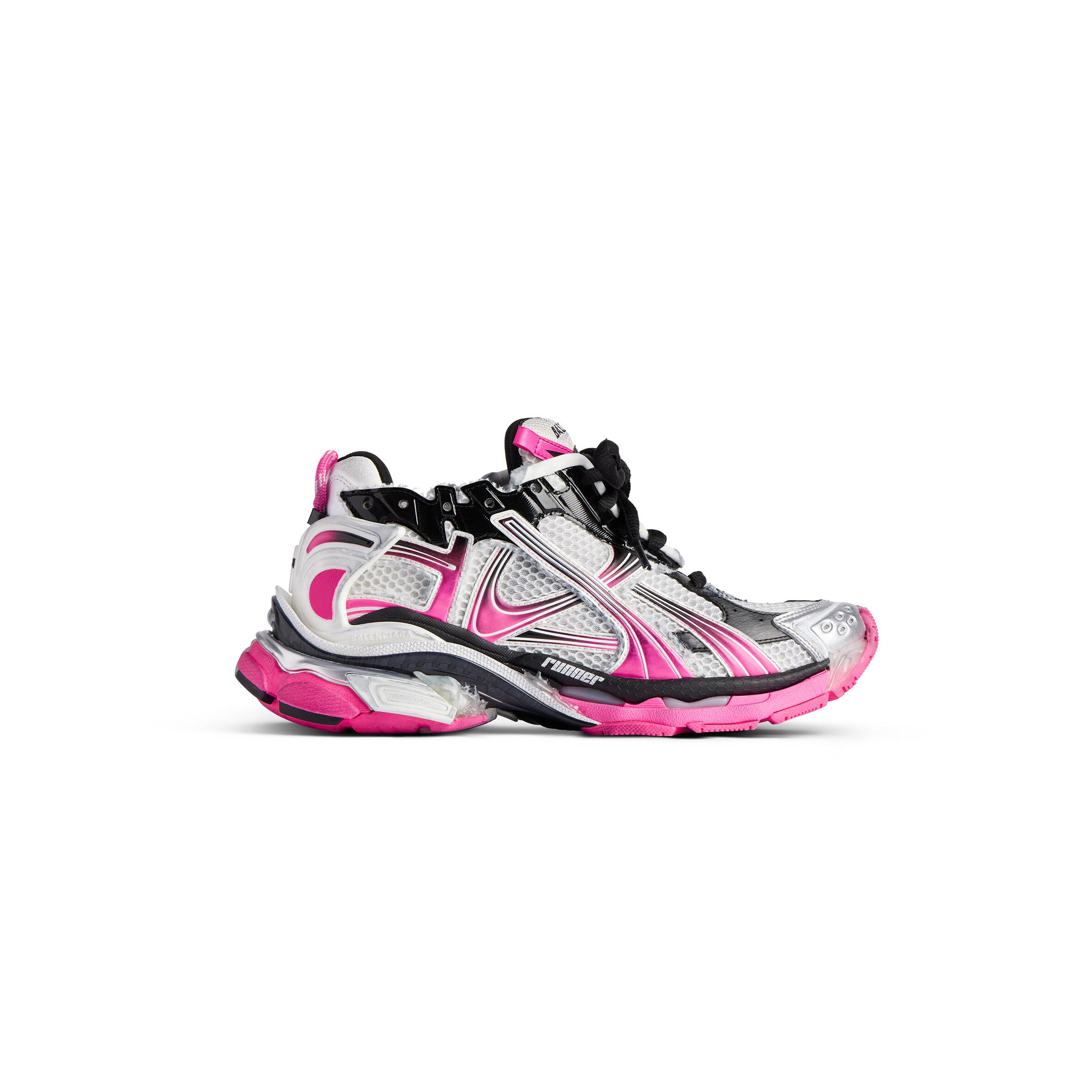 Ba*len*cia*ga women''s runner gradient sneaker in whitepinkblack 772767wrung9155